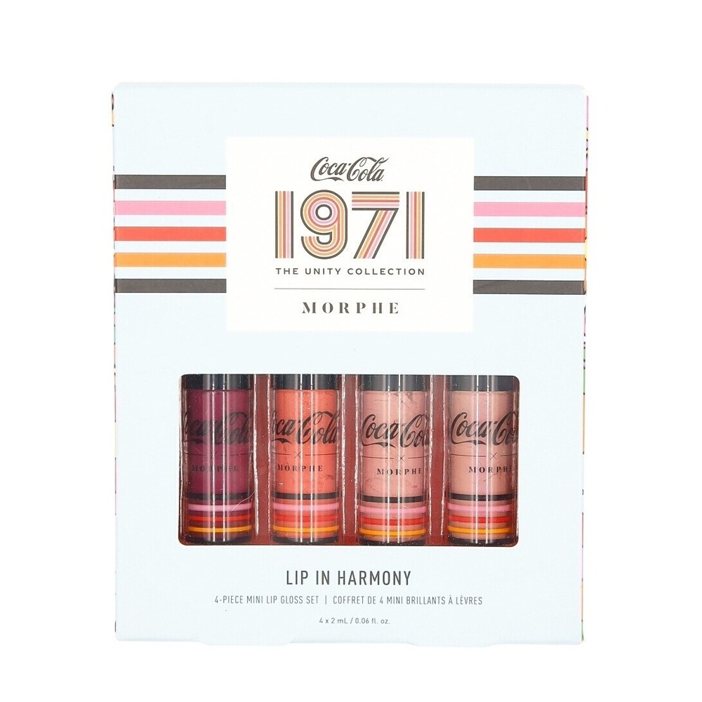 Morphe x Coca Cola 1971 Lip in Harmony 4 Piece Mini Lip Gloss Set